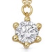 Solid Gold Interstellar Solitaire Lab Grown Diamond Pendant Necklace