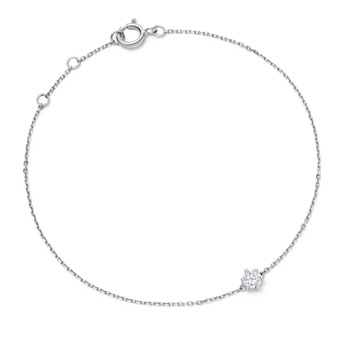 Solid Gold Interstellar Solitaire Lab Grown Diamond Bracelet