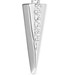 Silver Large Deco Shard Drop Hoop Earrings