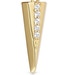 Gold Large Deco Shard Drop Hoop Earrings
