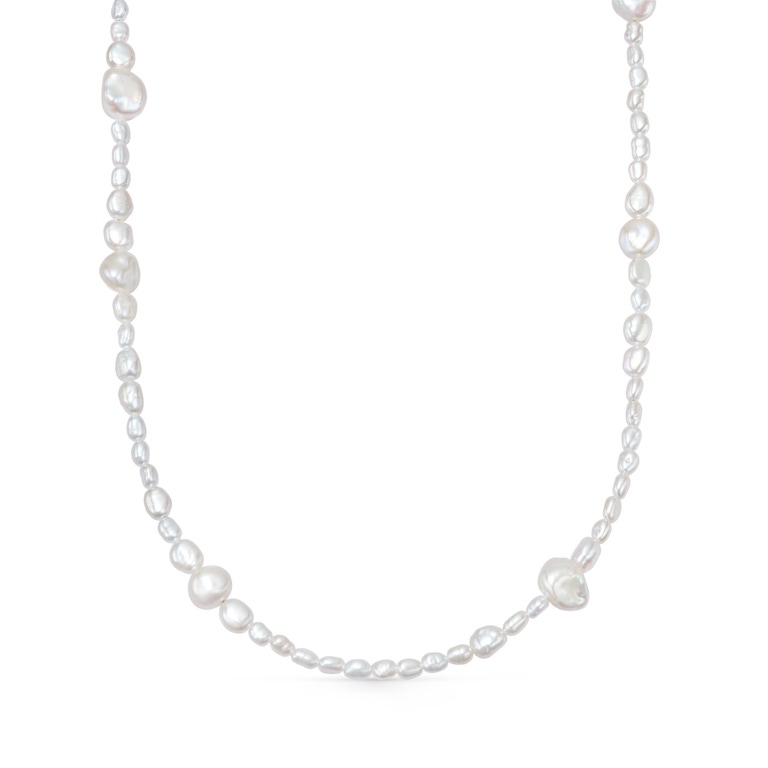 Gold Biography mixed Pearl choker necklace