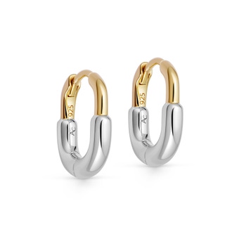 Gold & Silver Aurora U-Hoop Huggie | Astley Clarke