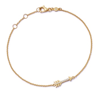 Solid Gold Arrow Bracelet