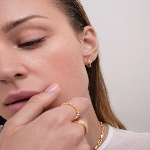 Gold Luna Light Hoop Earrings