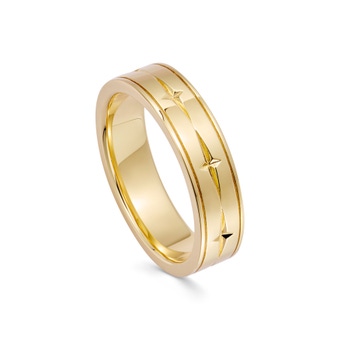 Gold Luna Wide Band Ring | Astley Clarke