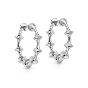 Silver Luna Light Medium Hoop Earrings | Astley Clarke