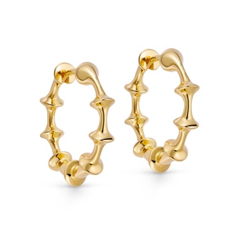 Gold Luna Light Medium Hoop Earrings | Astley Clarke