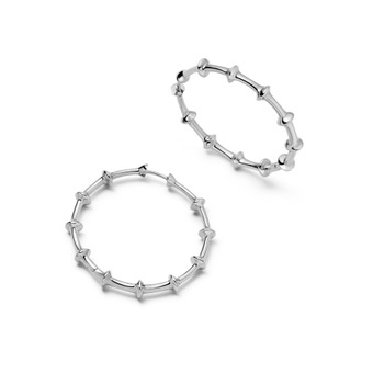 Silver Luna Light Maxi Hoop Earrings | Astley Clarke