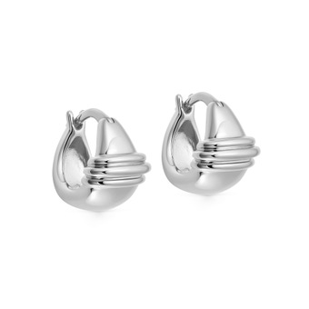 Silver Aurora Huggie Earrings | Astley Clarke