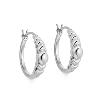 Silver Aurora Bold Hoop Earrings | Astley Clarke
