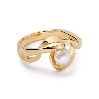 Gold Floe Pearl Ring | Astley Clarke