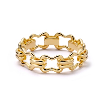 Gold Floe Link Ring | Astley Clarke