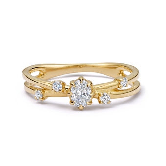 Solid Gold Lab Grown Diamond Interstellar Diamond Ring | Astley Clarke