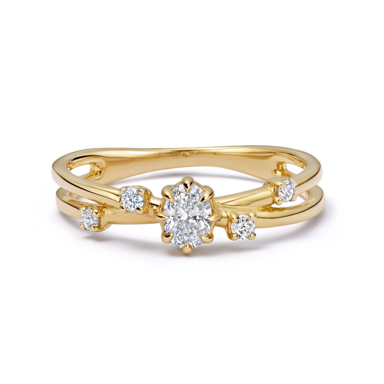 Solid Gold Lab Grown Diamond Interstellar Diamond Ring | Astley Clarke