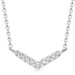 Solid White Gold Lab Grown Diamond Interstellar V Necklace