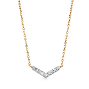 Solid Gold Lab Grown Diamond Interstellar V Necklace | Astley Clarke