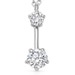 Solid White Gold Lab Grown Diamond Interstellar Drop Necklace