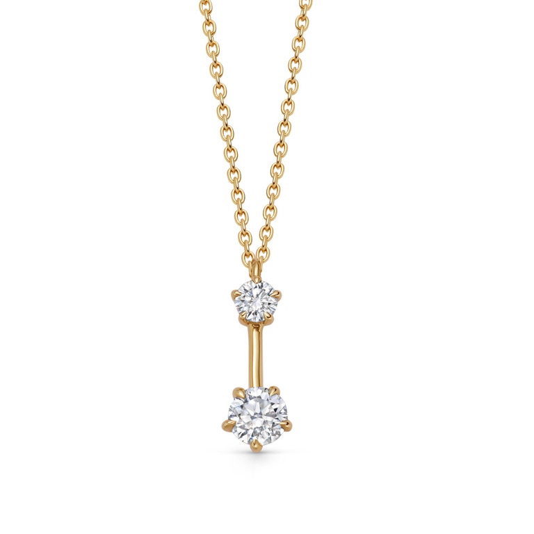 Solid Gold Lab Grown Diamond Interstellar Drop Necklace | Astley Clarke