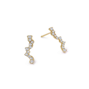 Solid Gold Asteri Lab Grown Diamond Bar Drop Earrings