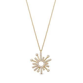 Solid Gold Nova Lab Grown Diamond Drop Pendant Necklace | Necklace