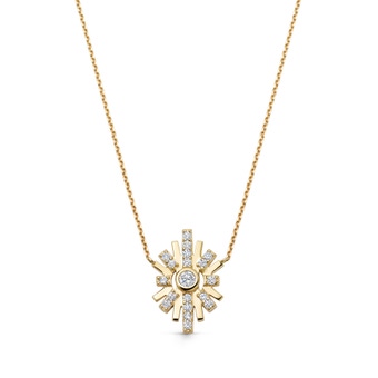 Solid Gold Atomic Lab Grown Diamond Pendant Necklace | Astley Clarke