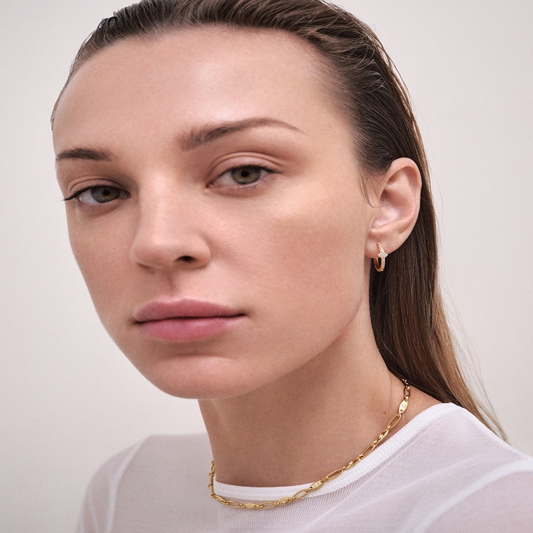 Gold Luna Light Hoop Maxi Earrings