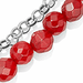 Silver Biography Red Agate Bracelet