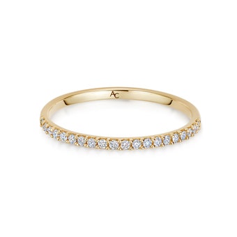 solid gold half eternity ring