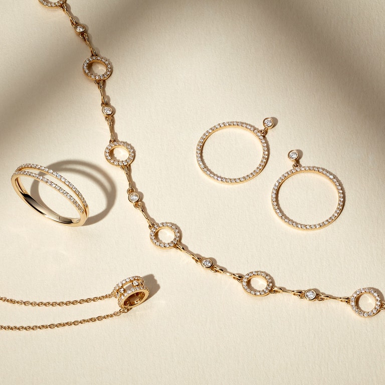 Solid Gold Icon Nova  Eternity Lab Grown Diamond Necklace