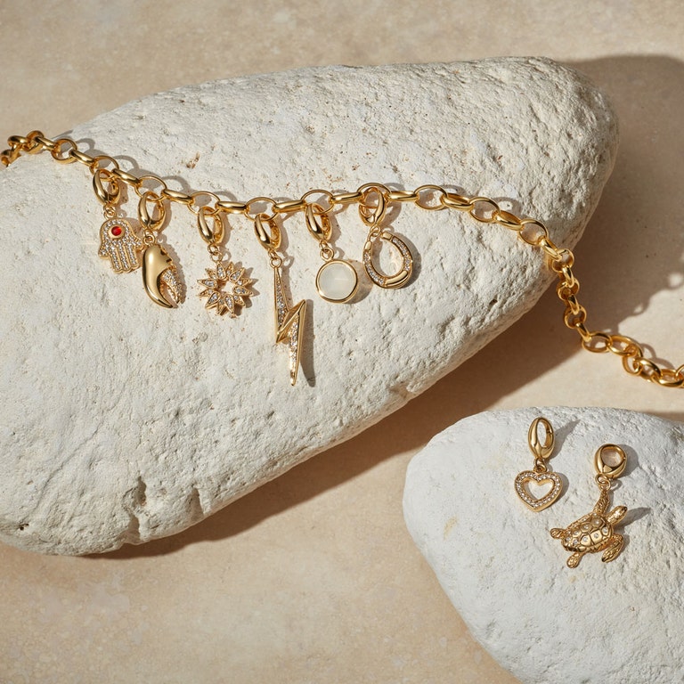 Gold Biography Heart Charm