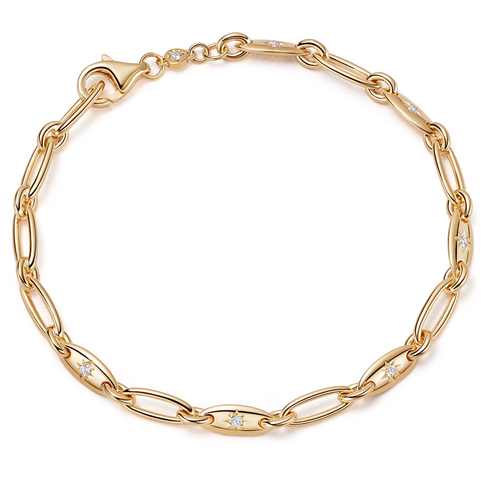 Gold Celestial Orbit Chain Bracelet