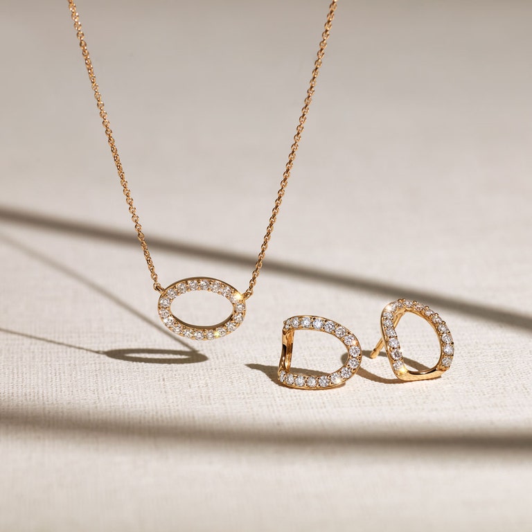 Halo Diamond Stud Earrings in Yellow Gold | 14 Ct Yellow Gold | Astley Clarke London
