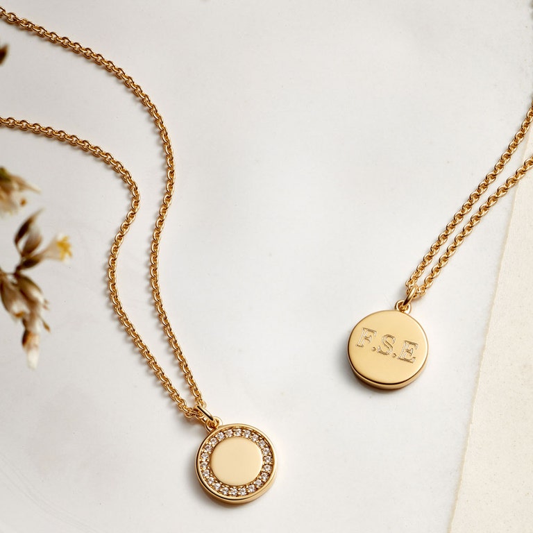 Gold Biography Cosmos Pendant Necklace