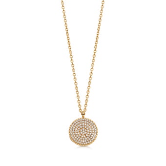 Icon Diamond Locket Necklace in Yellow Gold