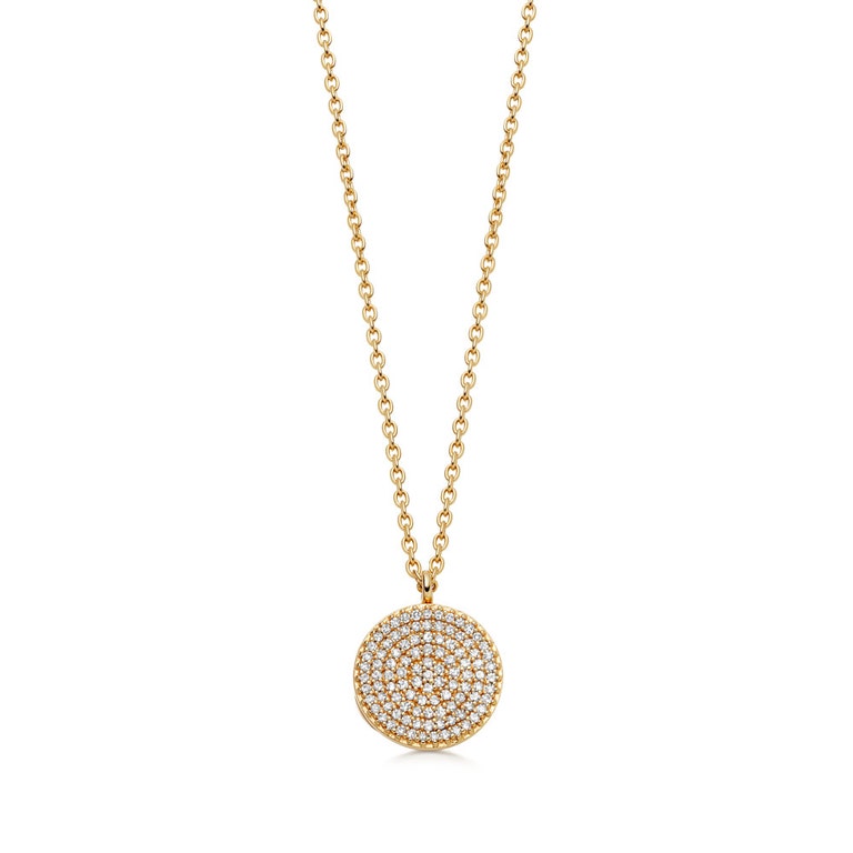 Icon Diamond Locket Necklace in Yellow Gold