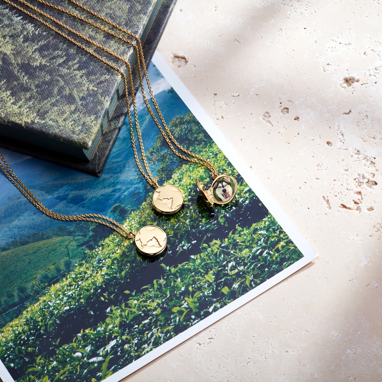 Biography Earth Locket Necklace