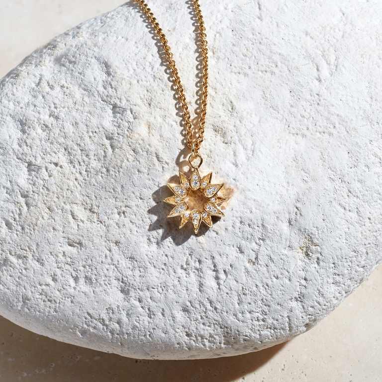 Biography Sun Pendant Necklace