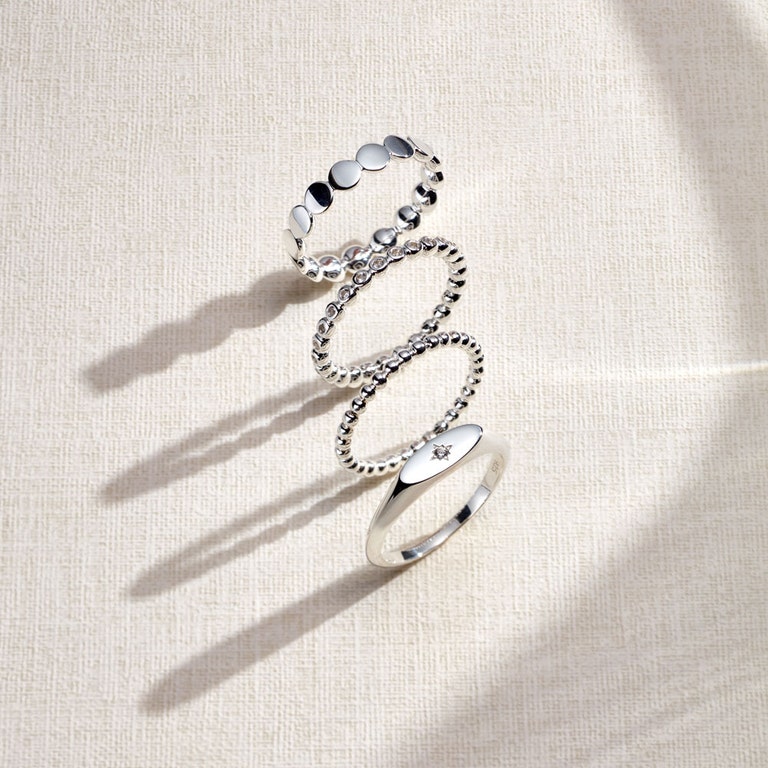 Celestial Orbit Signet Ring in Sterling Silver 