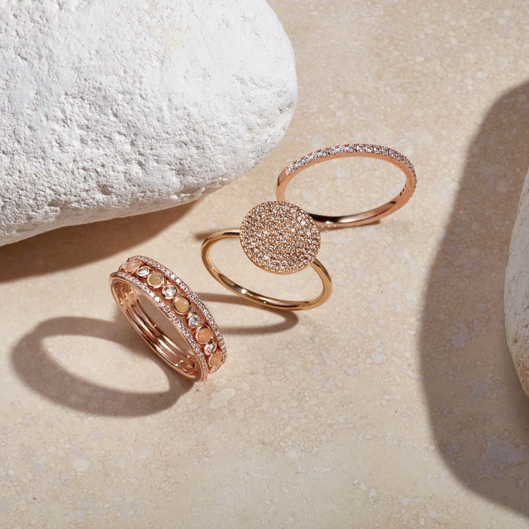 Triple Icon Nova Opal Ring in Rose Gold