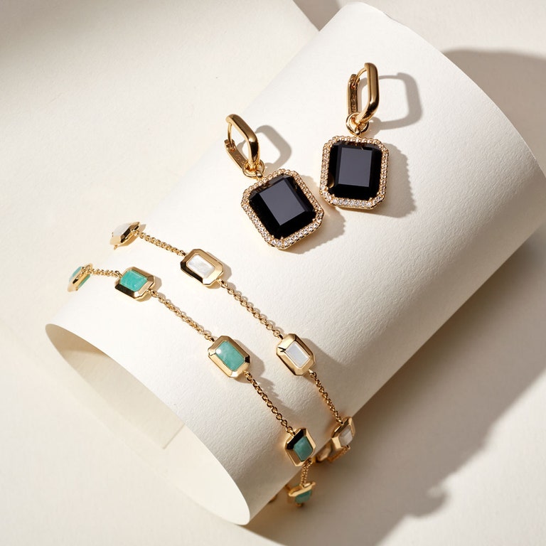 Ottima Mother of Pearl Tennis Bracelet in Yellow Gold Vermeil | Astley Clarke