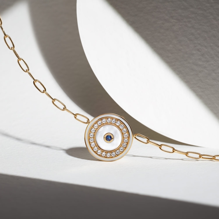 Circulus Mother of Pearl Necklace in Yellow Gold Vermeil | Yellow Gold Vermeil | Astley Clarke London