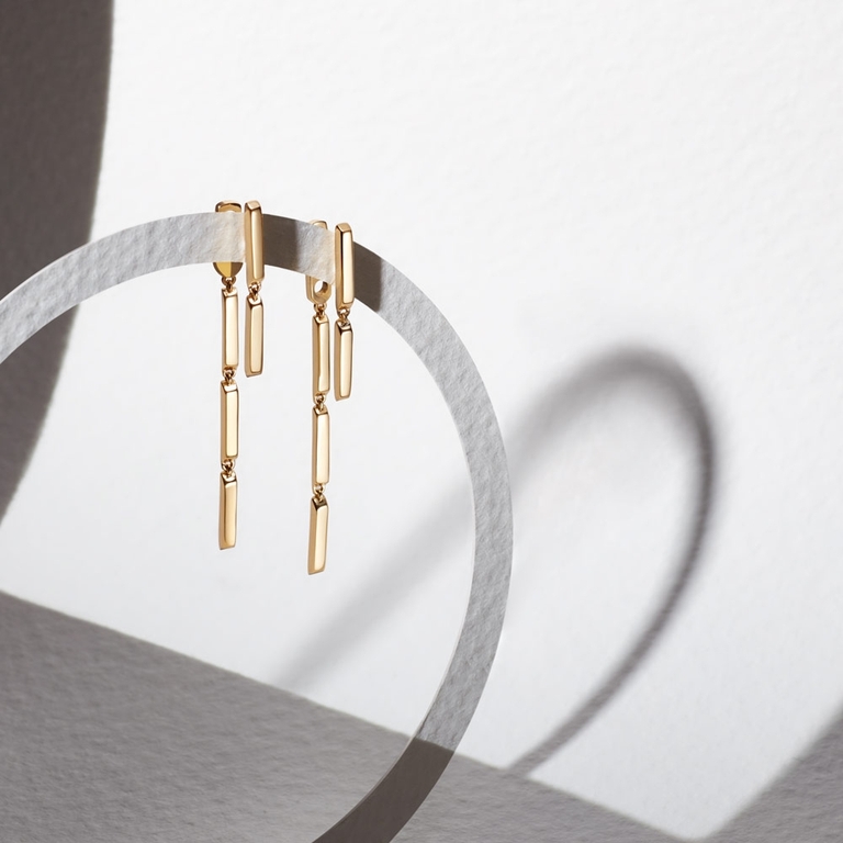 Aubar Drop Earrings in Yellow Gold Vermeil | Yellow Gold Vermeil | Astley Clarke London