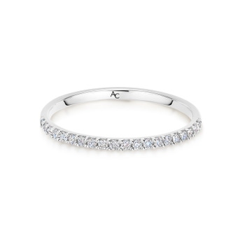 Solid White Gold Half Eternity Ring