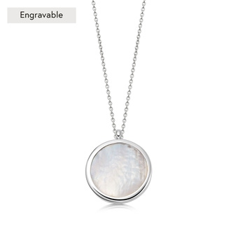 Silver Stilla Mother of Pearl Locket Necklace