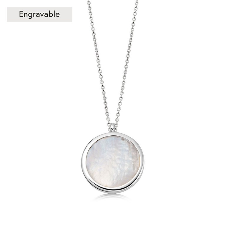 Silver Stilla Mother of Pearl Locket Necklace