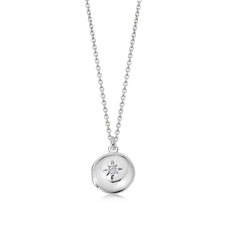Silver Biography Mini Silver Locket Necklace