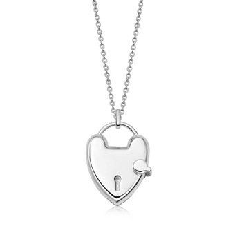 Silver Biography Heart Locket Necklace