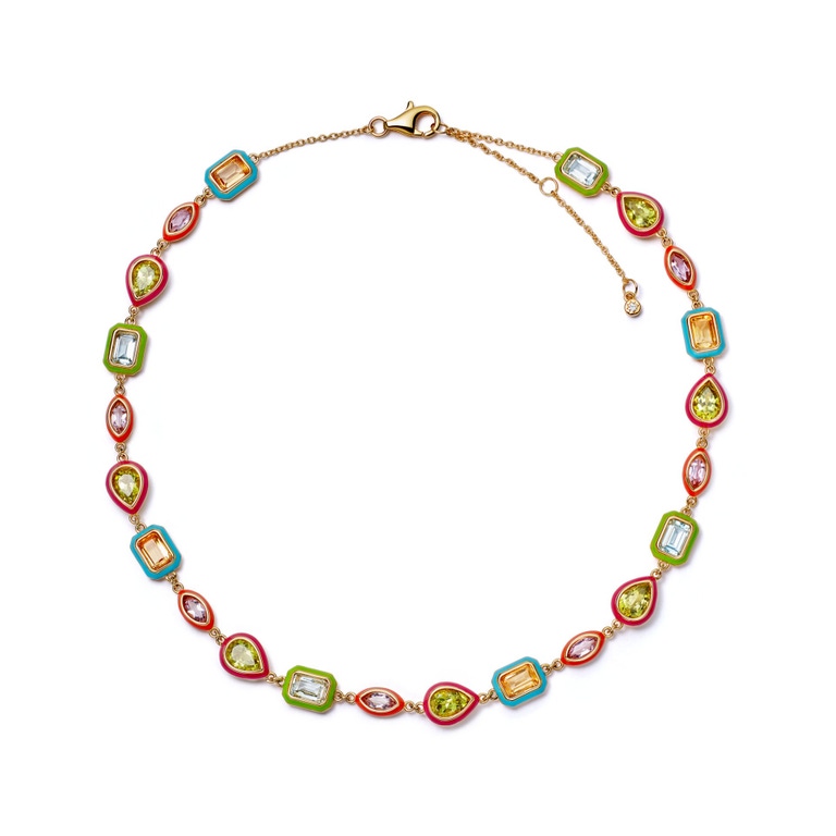 Gold Flare Line Necklace