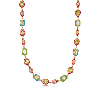 Gold Flare Line Necklace