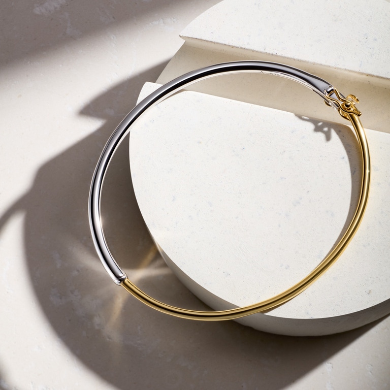 Gold & Silver Aurora Bangle | Astley Clarke